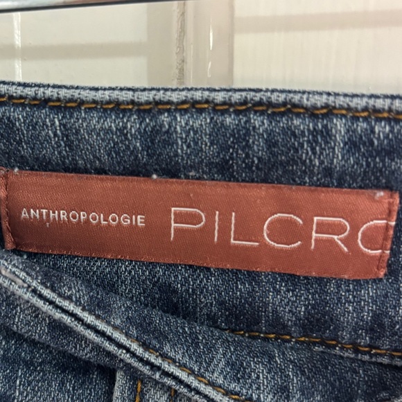 Anthropologie Pilcro The Wanderer Relaxed-Leg Jeans in a Blue Distressed Wash - Picture 2 of 6